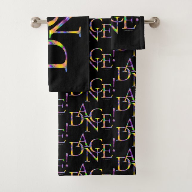 Dance! (Tie-Dye) Bath Towel Set (Insitu)
