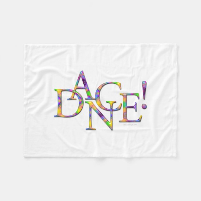 Dance! (Tie-Dye) Fleece Blanket (Front (Horizontal))