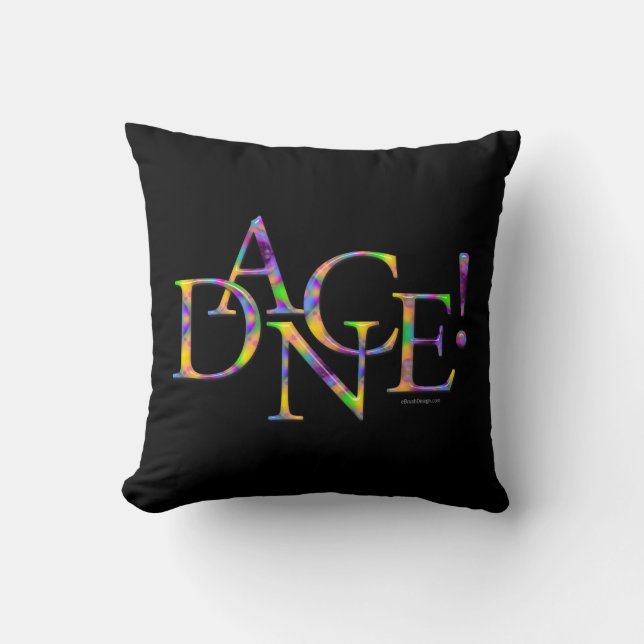Dance! (Tie-Dye) Throw Pillow (Front)