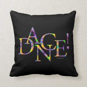 Dance! (Tie-Dye) Throw Pillow
