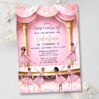 Dance & Twirl Pink Ballet Stage Ballerina Birthday