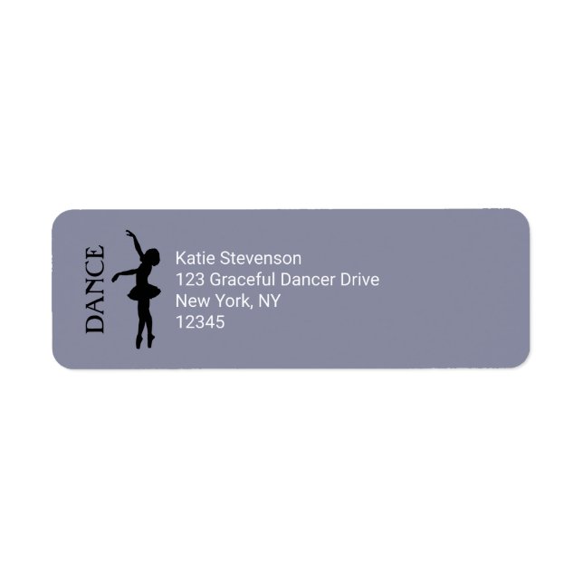 Dance Typography with Ballerina Silhouette (Front)