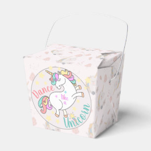 Dance Unicorn Shine like a Star Personalized Party Favor Box