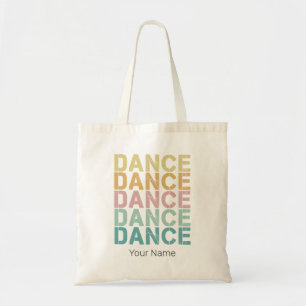 Dance Vintage Lettering For Retro Disco House Tote Bag