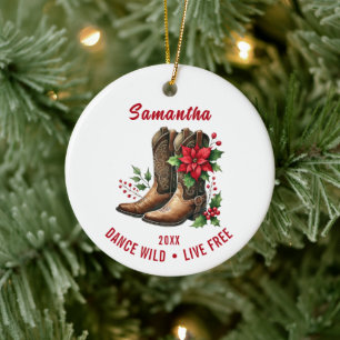 Dance Wild Live Free Holiday Ornament