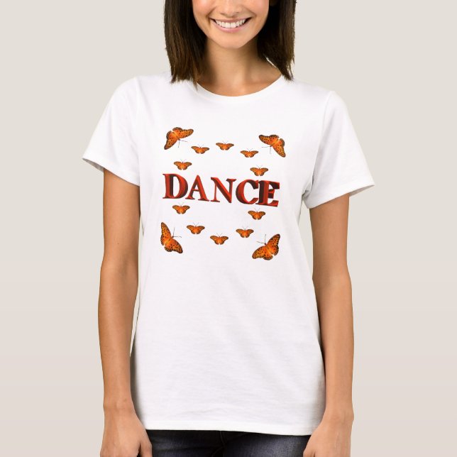 Dance with butterflies design T-Shirt (Front)