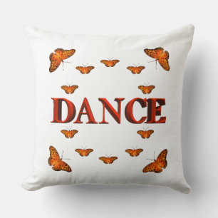 Dance with butterflies design throw pillow