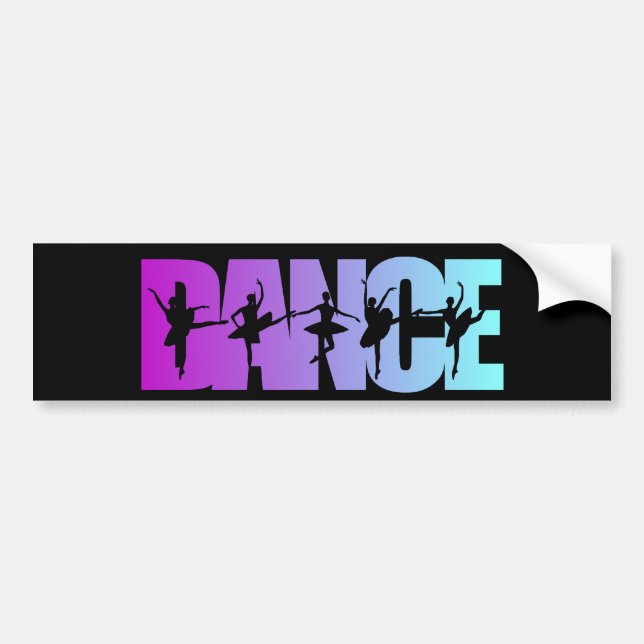 Dance With Dancers Colours Bumper Sticker (Front)