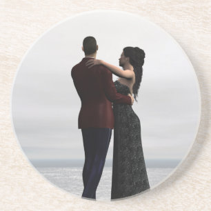 "Dance With Me" Dancing Couple Coaster