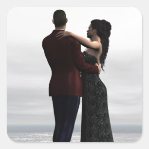 Dance With Me Square Sticker