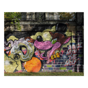 Dance With The Wolf Graffiti Poster
