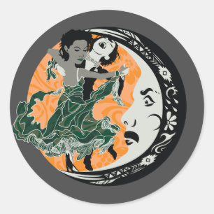 dance with your darkness classic round sticker