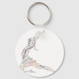 Dance Word Cloud Keychain