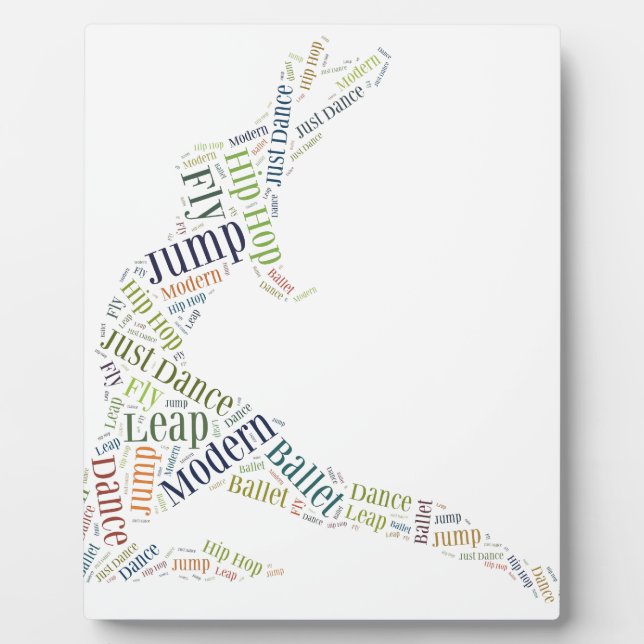 Dance Word Cloud Plaque (Front)