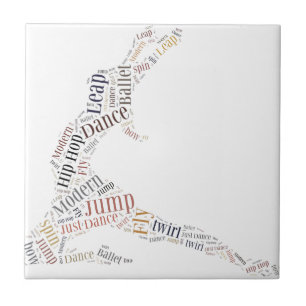 Dance Word Cloud Tile