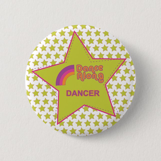 dancealong_dancer_star_button 2 inch round button (Front)