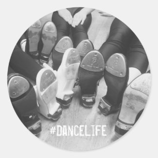 #DanceLife Tap Dance Classic Round Sticker, Glossy Classic Round Sticker