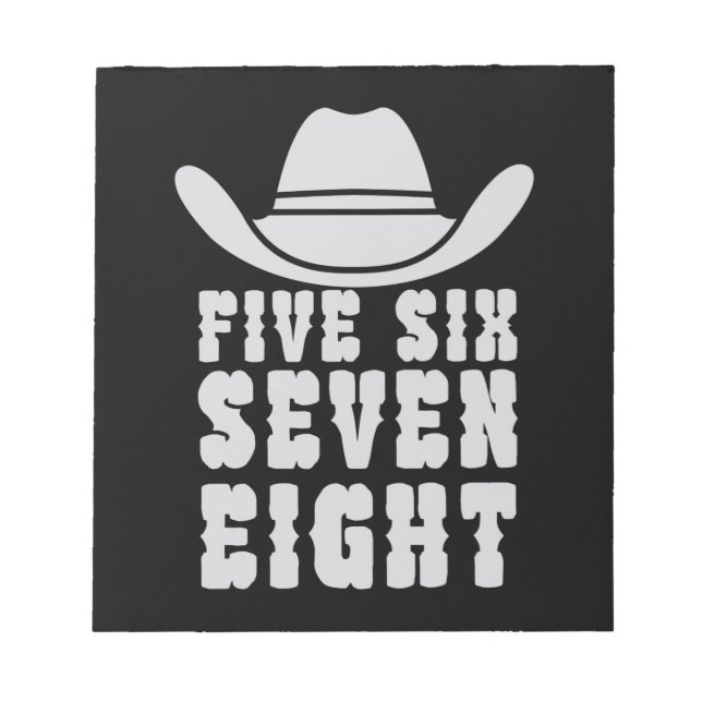 Danceline Five Six Seven Eight Notepad (Front)