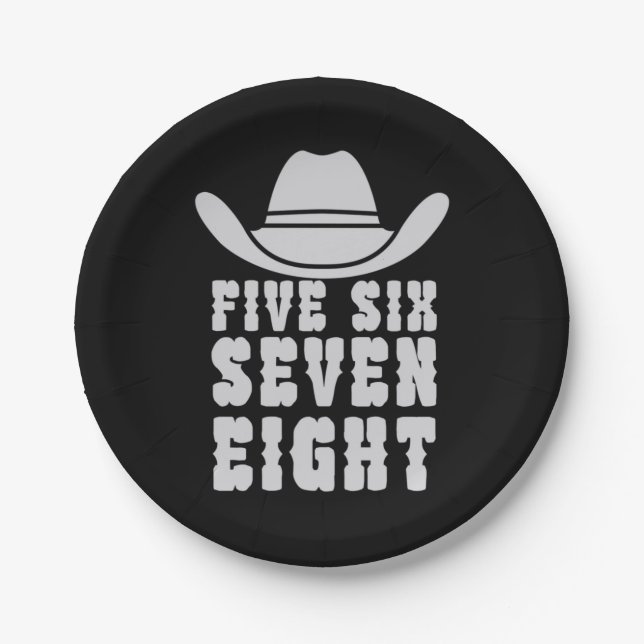 Danceline Five Six Seven Eight Paper Plate (Front)