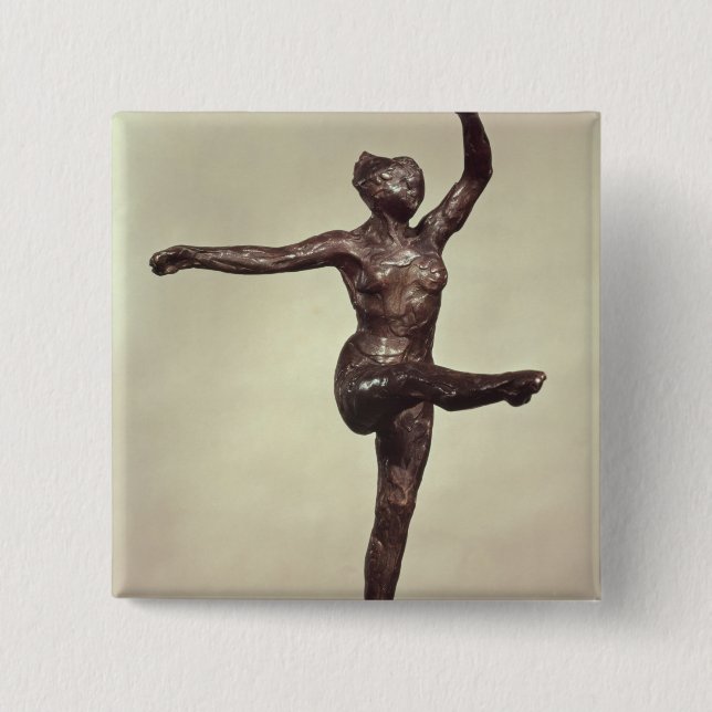 Dancer, 1883 2 inch square button (Front)