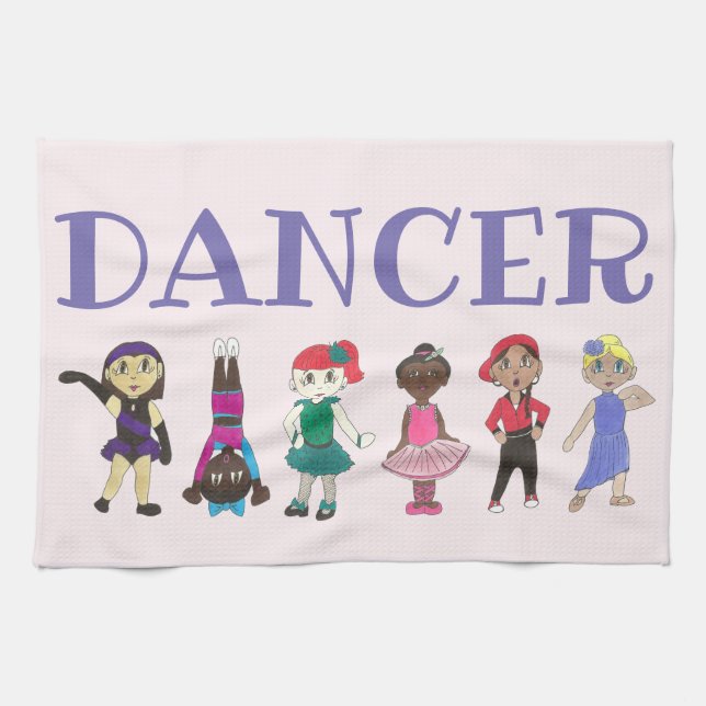 DANCER Ballet Tap Jazz Hip Hop Lyrical Teacher Kitchen Towel (Horizontal)