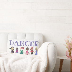 DANCER Ballet Tap Jazz Lyrical Acro Dance Decor Lumbar Pillow
