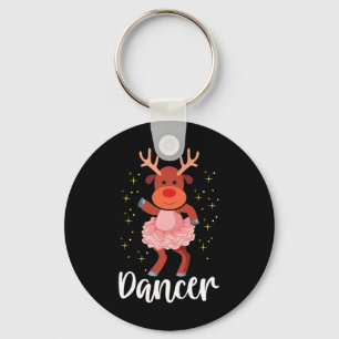 Dancer Christmas Dancing Reindeer Cute Deer Dancer Keychain