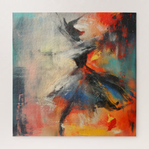 Dancer Colourful Abstract Art Jigsaw Puzzle