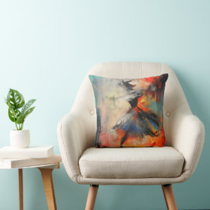 Dancer Colourful Abstract Art Throw Pillow