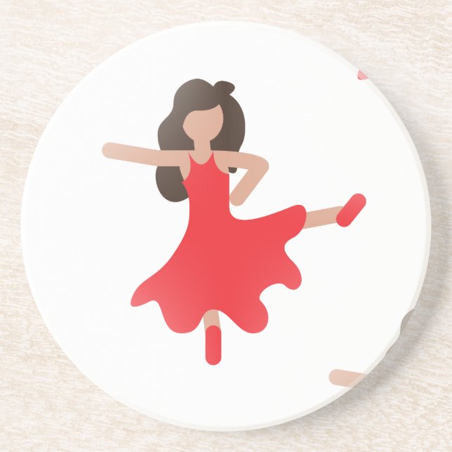 dancer emoji coaster (Front)
