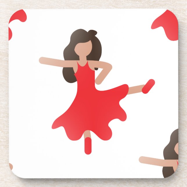 dancer emoji coaster (Front)