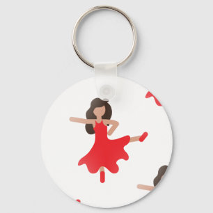 dancer emoji keychain