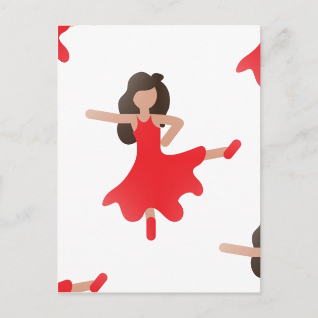 dancer emoji postcard (Front)