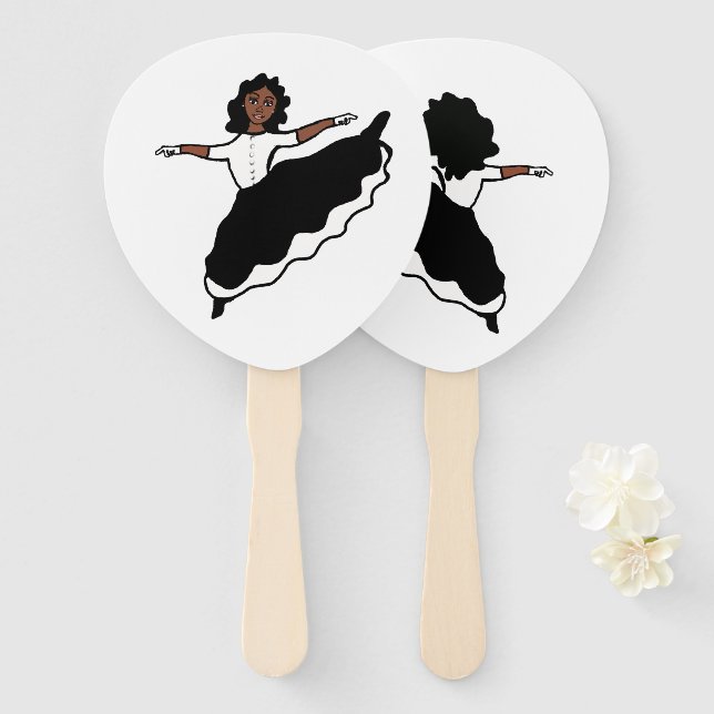 Dancer Fans BW #1 (Front and Back)