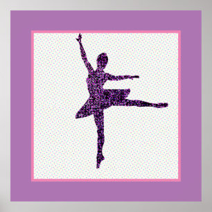 Dancer Faux Sparkle Tiny Dot Poster