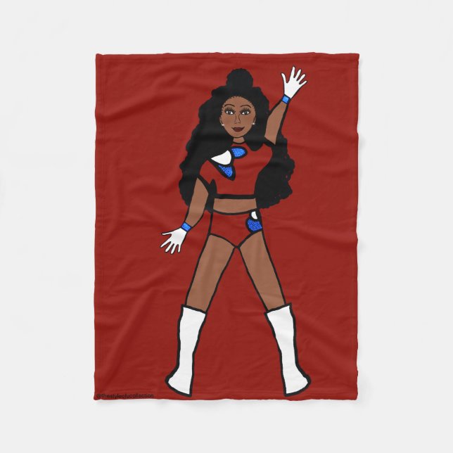 Dancer Fleece Blanket Berry & Blue 2 (Front)