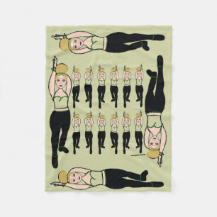 Dancer Fleece Blanket Mint & Black 