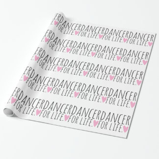 Dancer For Life White with Heart Wrapping Paper