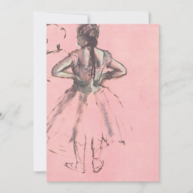 Dancer from the Back by Edgar Degas Birthday Party Invitation (Front)