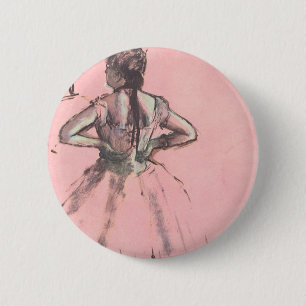 Dancer from the Back by Edgar Degas Vintage Ballet 2 Inch Round Button