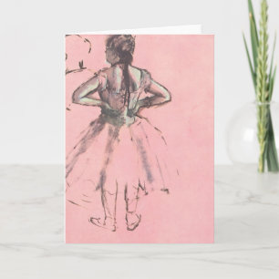 Dancer from the Back by Edgar Degas Vintage Ballet Card