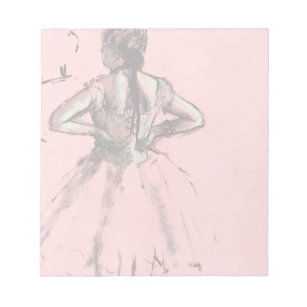 Dancer from the Back by Edgar Degas Vintage Ballet Notepad
