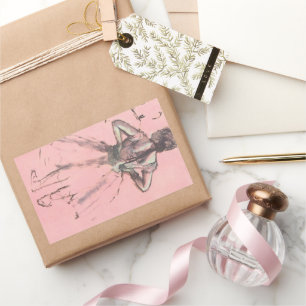 Dancer from the Back by Edgar Degas Vintage Ballet Sticker