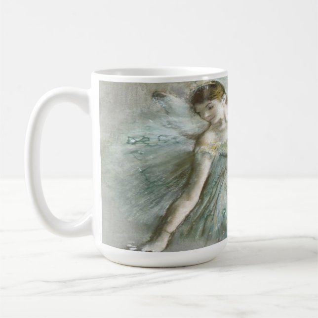 Dancer in Green by Edgar Degas Coffee Mug (Left)