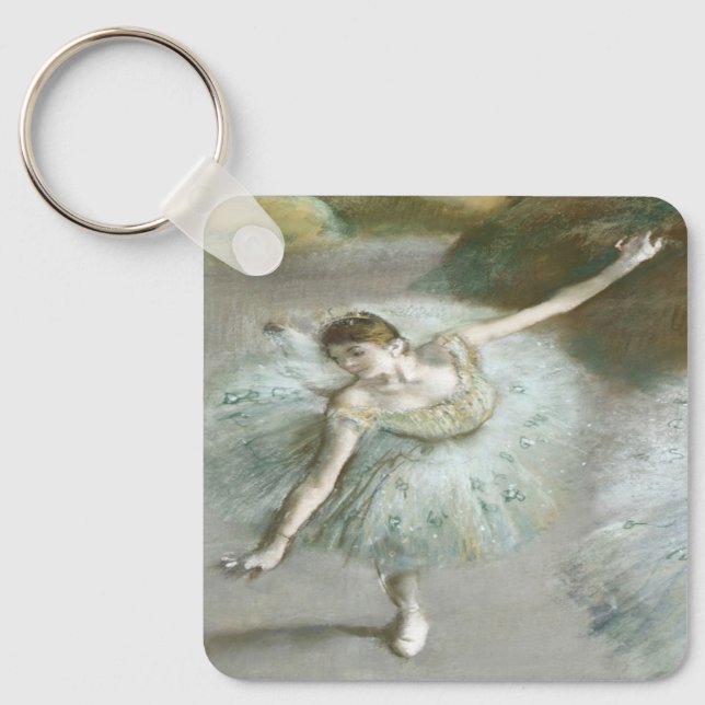 Dancer in Green by Edgar Degas  Keychain (Front)