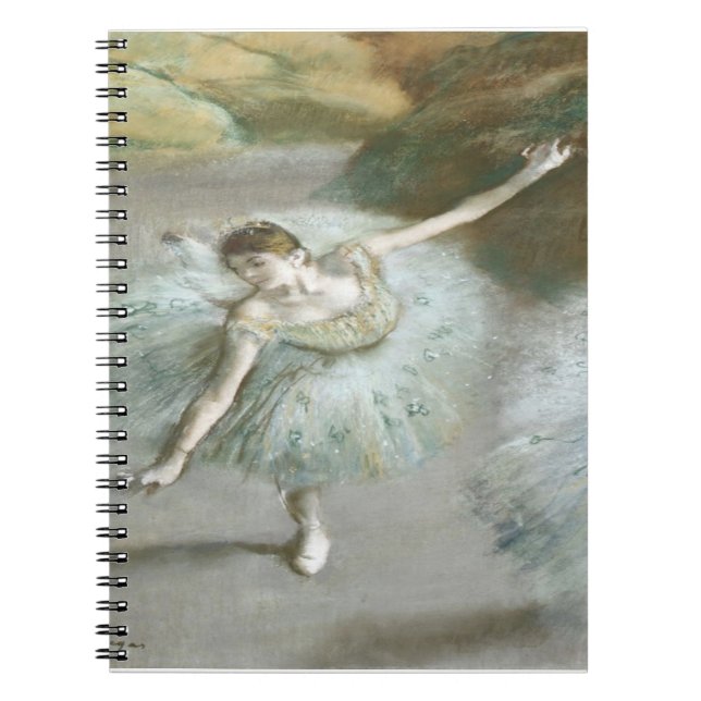 Dancer in Green by Edgar Degas  Notebook (Front)