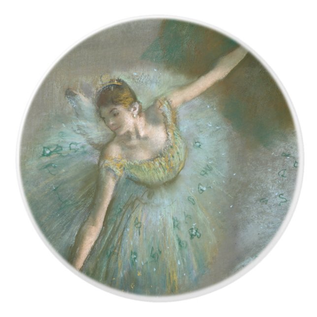 Dancer in Green Edgar Degas Ceramic Knob (Front)