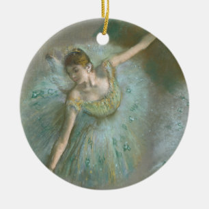 Dancer in Green Edgar Degas Ceramic Ornament