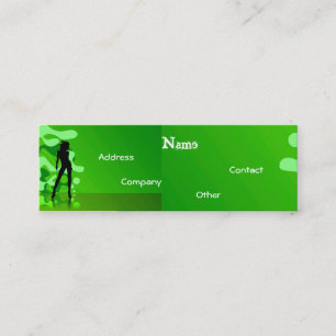 Dancer In Green Mini Business Card