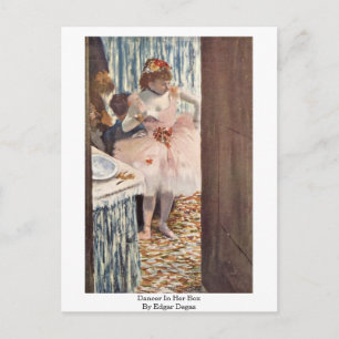 Dancer In Her Box By Edgar Degas Postcard